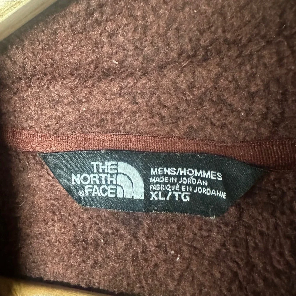 The North Face Gordon Lyons Quarter Zip Fleece Pullover Mens XL Burgundy Heather